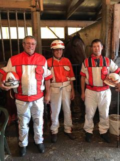 Three generations of Wiest's once drove in the same race in 2017 at the Gratz Fairgrounds. Left to right are David, Don and Justin Wiest.