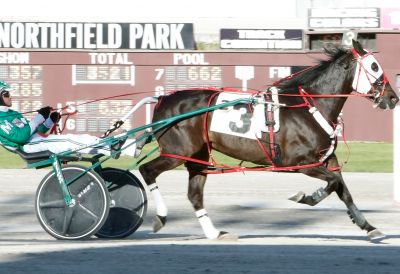 Bourbans Best won the 50th race of his caeer Tuesday at MGM Northfield Park