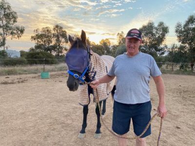 Charlton trainer Greg Norman with top NZ juvenile Aladdin, who will have his first start on Australian soil in the Tankard Dental Mildura Guineas