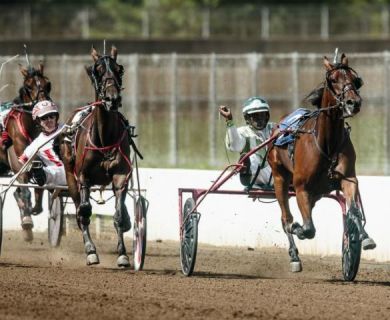 Racing action at the Illinois State Fairgrounds