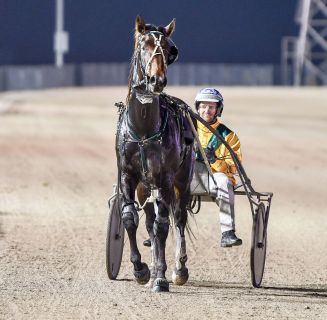 Luke McCarthy drove five winners at Menangle tonight including the NSW Trotters Derby with Kyvalley Hotspur.