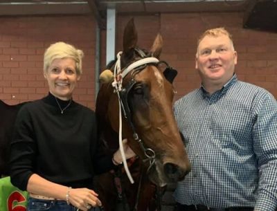 Success for Tim and Andrea Butt, pictured with three-year-old colt Swayzee