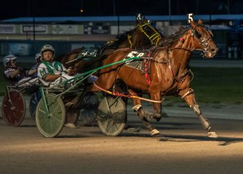 Just Plain Loco in overdrive winning feature pace