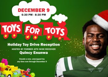Quincy Enunwa back at Big M for Toys For Tots