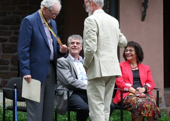 Leon Zimmerman attends Rowan University commemoration