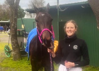 Leilani Justice trains her first winner