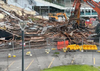 Iconic Epsom Stand reduced to rubble