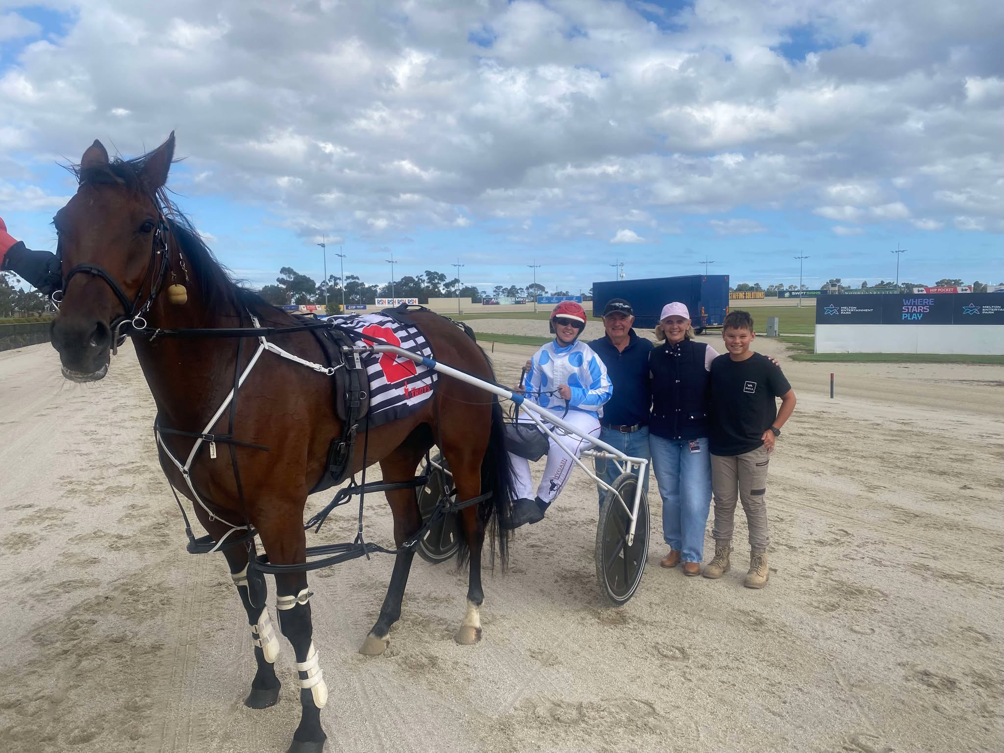 Stacie steps up and gets her first winner! 1