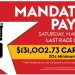 Jackpot Hi-5 Mandatory Payout scheduled for Saturday