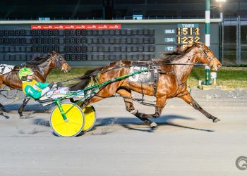 Ragtime Red wins the Fillies and Mares Open Handicap Pace at Bally's Dover on Wednesday night.