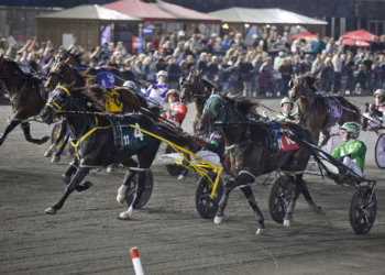 Louprint (4) and Madden Oaks (10) battled to the wire in the 2025 Pepsi North America Cup. (Michael Burns Photo)