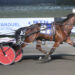 Lochlan Hanover and driver Mark Herschberger won the Saturday night feature at The Meadowlands. (Credit: Lisa Photo)