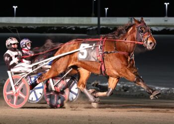 Rey Franco with The Last Chapter winning the NAADA Trot (Mike Lizzi Photo)