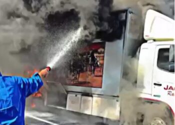 Truck engulfed in flames – Kingman among those plucked to safety